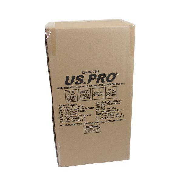 US PRO Tools Transmission Oil Filler & Extractor & 13pc Adaptor Set 7145