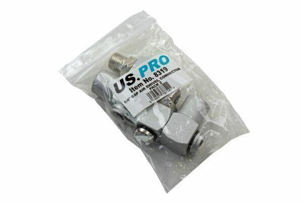 US PRO Tools Z-Swivel Air Line Hose Connector 1/4'' BSP X 2 8319