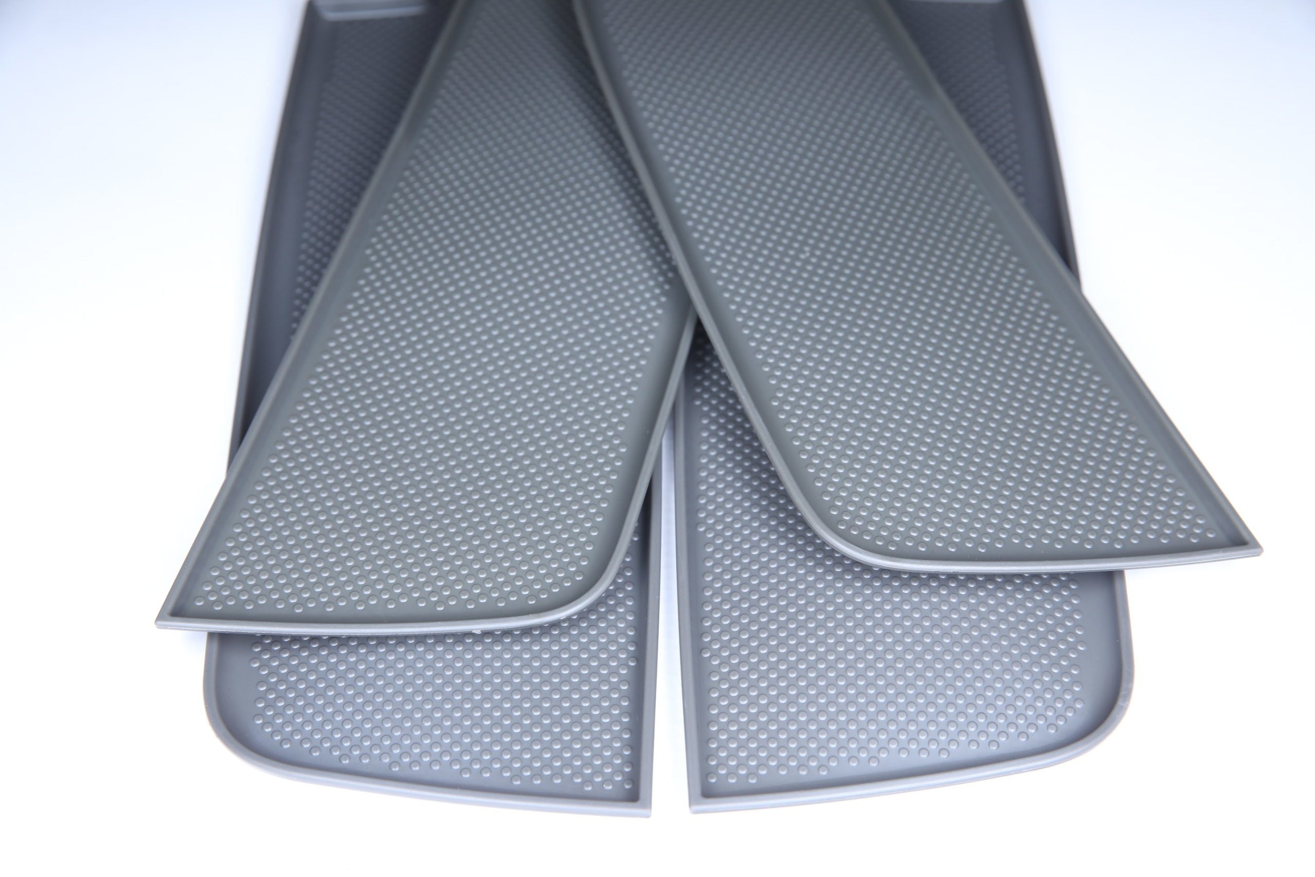For VW T5, T5.1 NEW Door Pocket Inserts, Rubber, Door Liner (Dark Grey) Both Captains Seats Interior Styling Latest accessories
