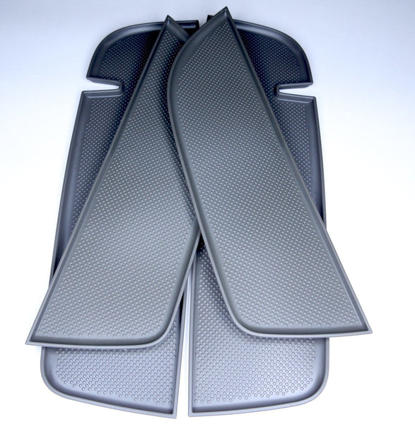 For VW T5, T5.1 NEW Door Pocket Inserts, Rubber, Door Liner (Dark Grey) Both Captains Seats Interior Styling Latest accessories