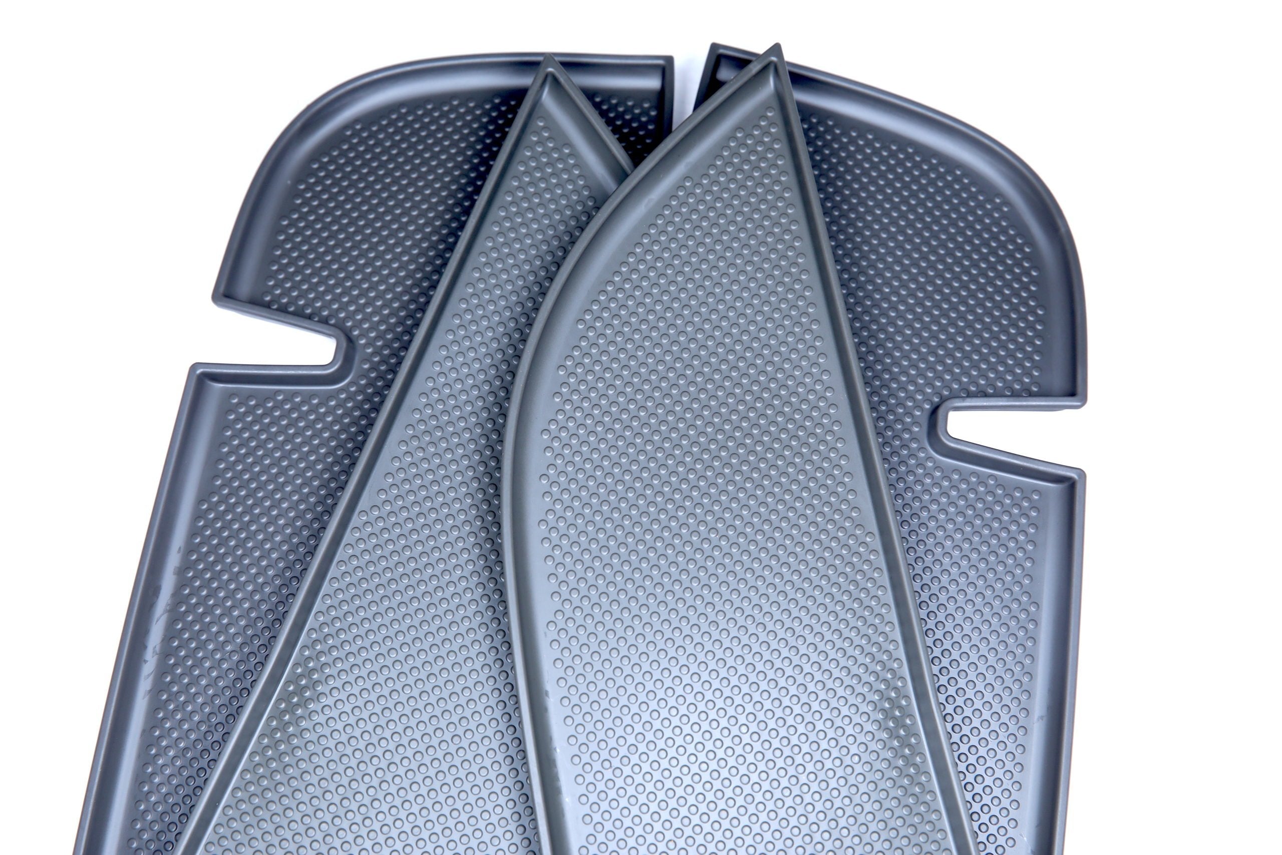 For VW T5, T5.1 NEW Door Pocket Inserts, Rubber, Door Liner (Dark Grey) Both Captains Seats Interior Styling Latest accessories