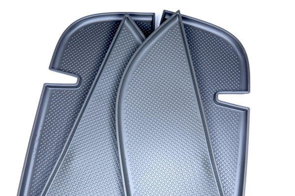 For VW T5, T5.1 NEW Door Pocket Inserts, Rubber, Door Liner Double Passenger (Dark Grey) Interior Styling ideal campervan gift