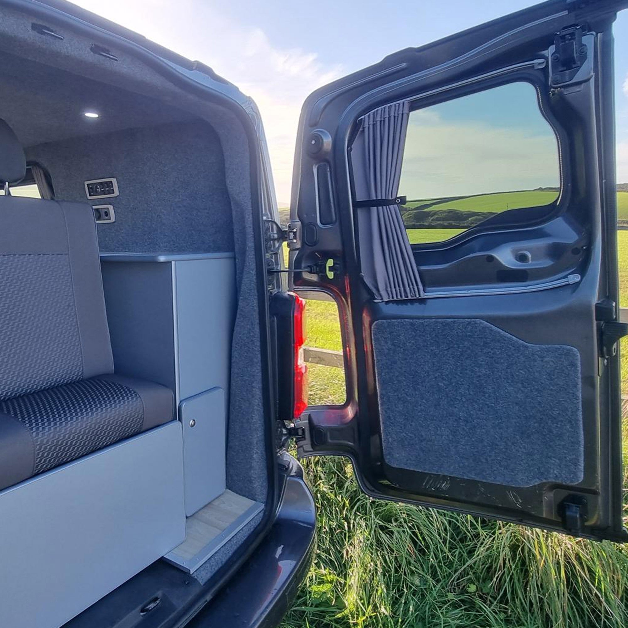 For Citroen Dispatch Premium 1x Set Barn door Window Curtains Van-X