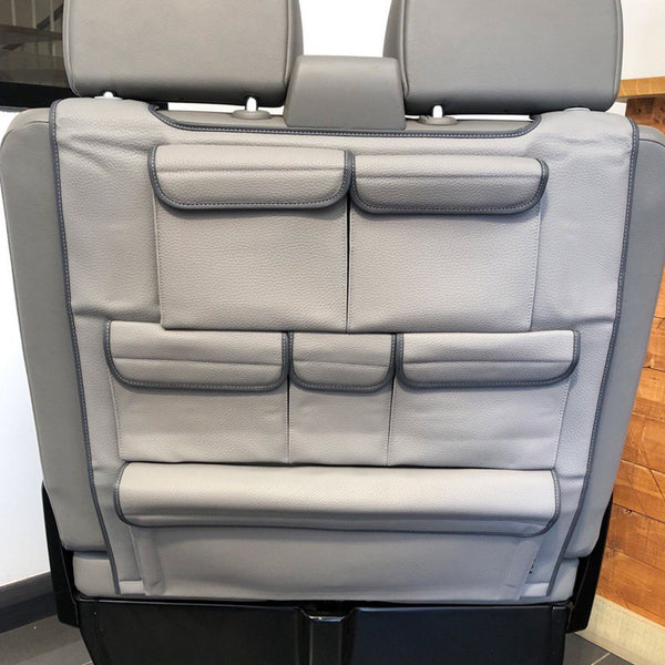 For VW T6 & T6.1 Transporter Double Seat Back Organiser – Premium Leatherette Storage Solution