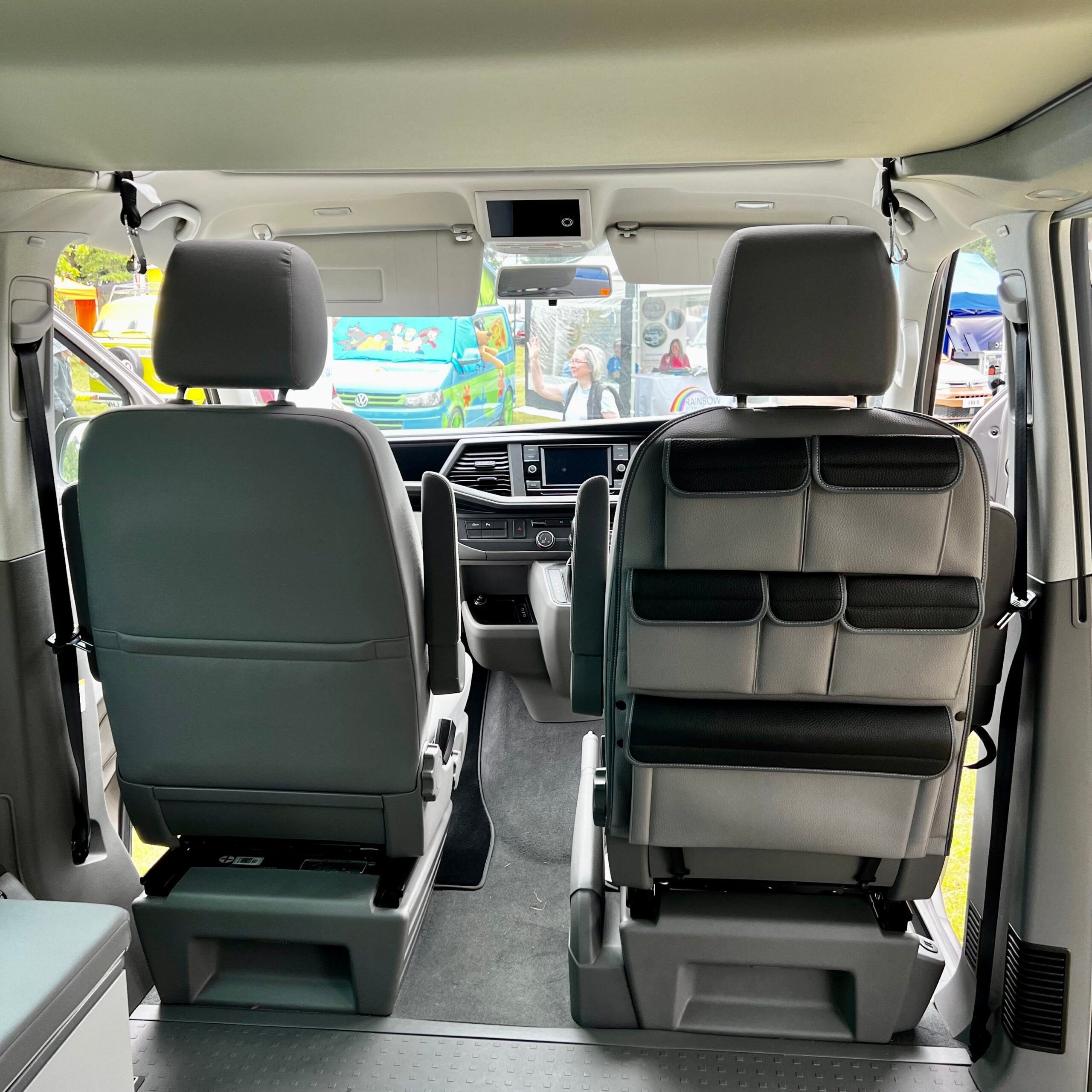 For Mercedes Vito Campervan Single & Captain’s Seat Leatherette Back Seat Organiser — Durable Van Storage Solution