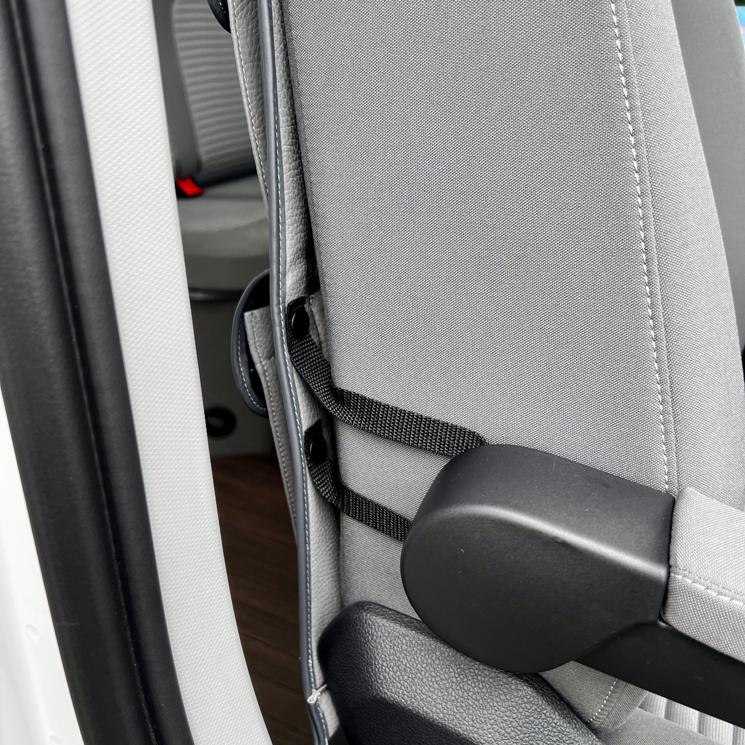 For VW California Ocean, Coast & Beach Campervan Single/Captains Seat Leatherette Back Seat Organiser Storage Solution