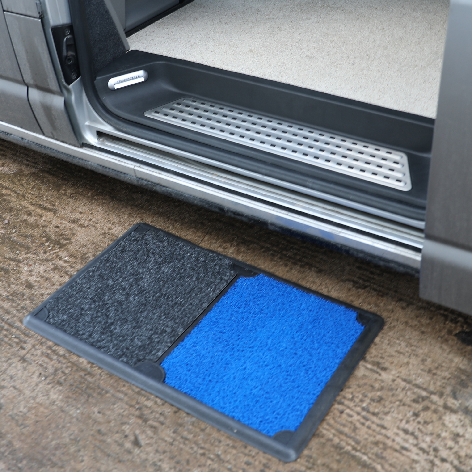 Van-X Two-Tone Disinfectant Sterilizer Mat – Antibacterial Door & Floor Mat for Campervans