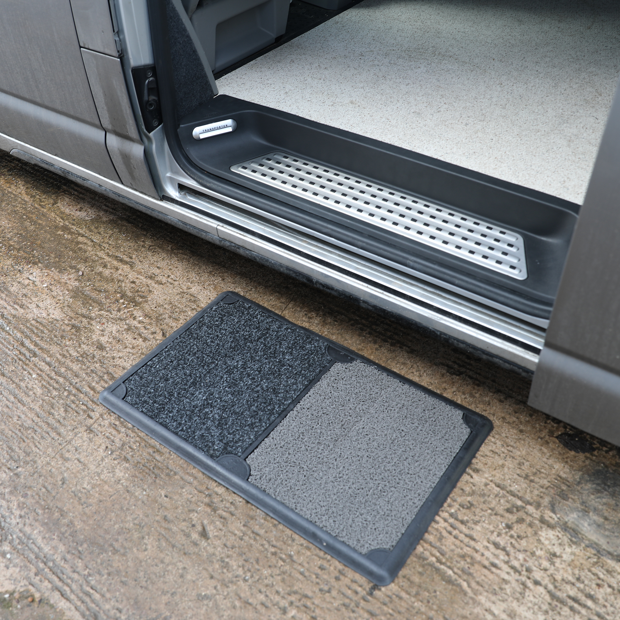 Van-X Two-Tone Disinfectant Sterilizer Mat – Antibacterial Door & Floor Mat for Campervans