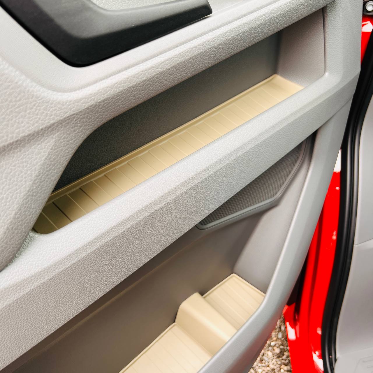 For MAN TGE Rubber Door Liner Pocket Inserts Grey | Van-X