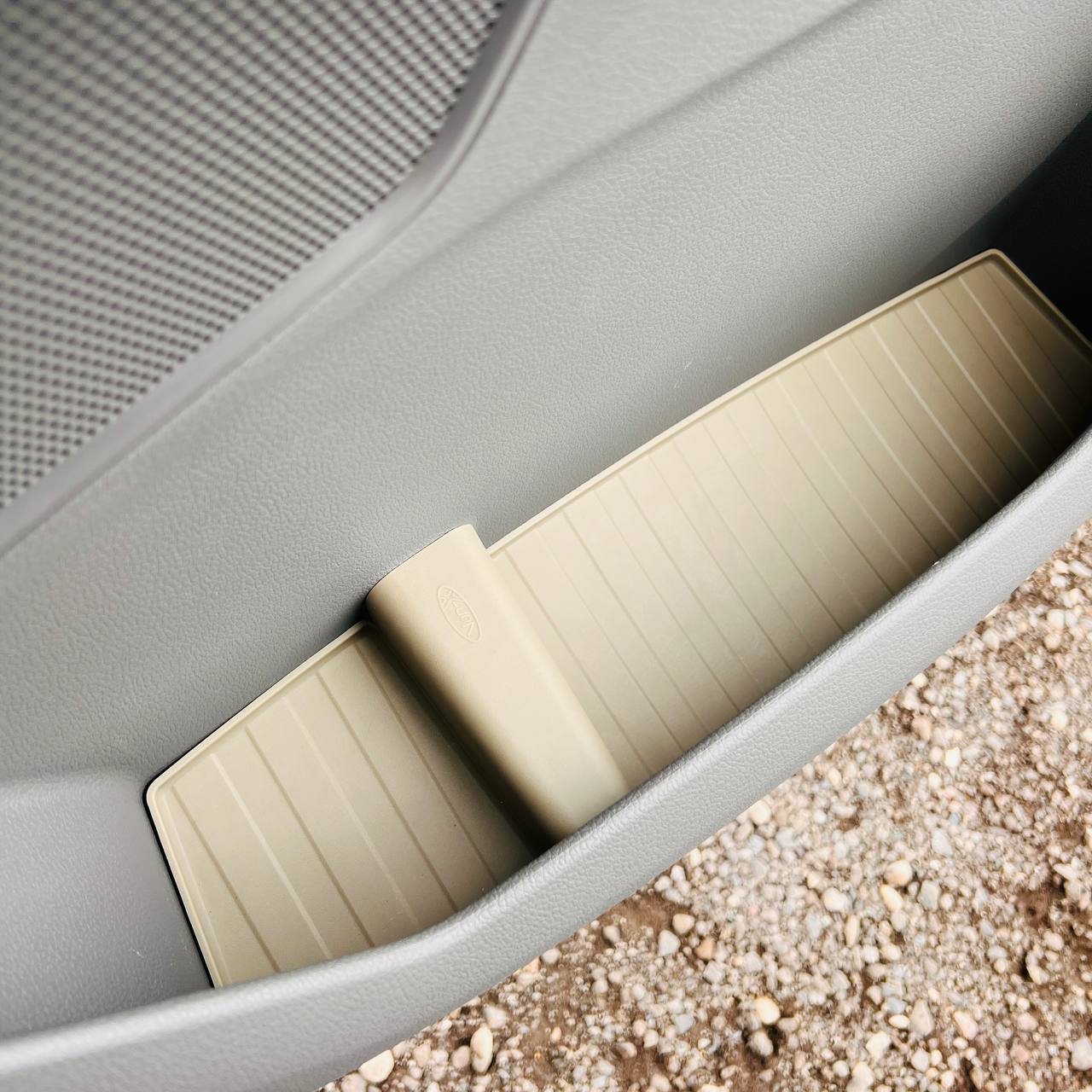 For MAN TGE Rubber Door Liner Pocket Inserts Grey | Van-X