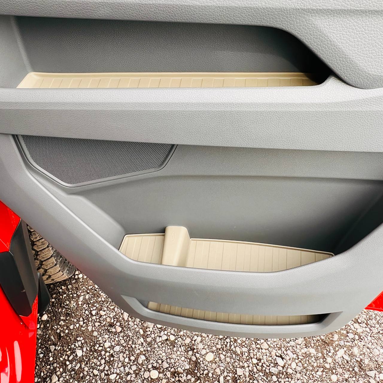 For MAN TGE Rubber Door Liner Pocket Inserts Grey | Van-X