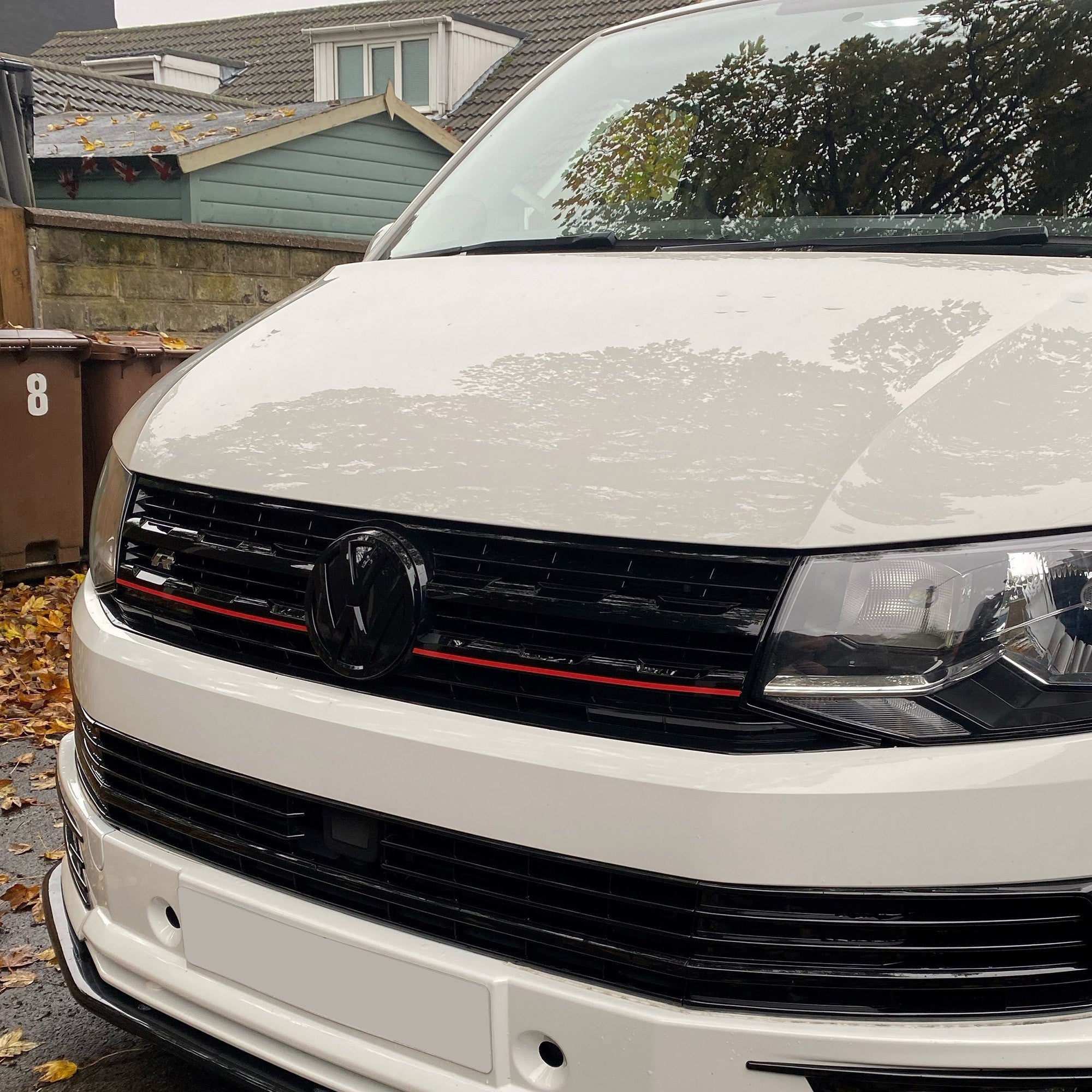 For VW Transporter T6 R-Line Front Grille Trims - Gloss Black Painted and Ready to Fit
