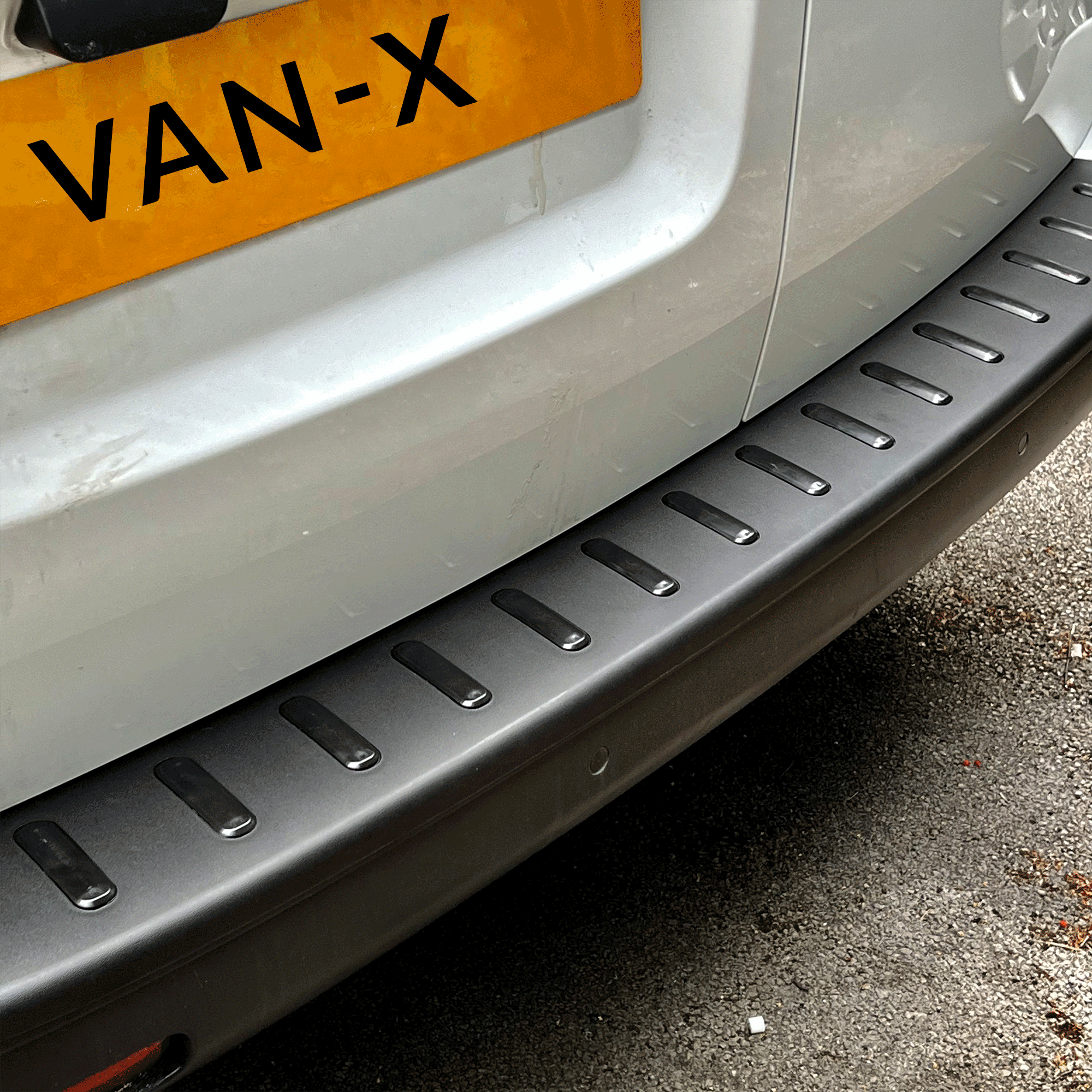 For Vauxhall Vivaro Rear Bumper Protector – Black Plastic Trim for Campervan, Motorhome & Auto-Sleeper