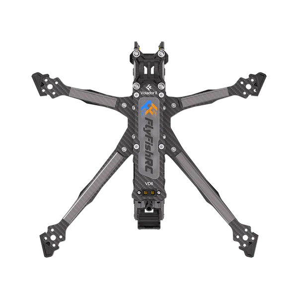 FlyFish RC Volador II VD6 O4 Deadcat FPV T700 Frame Kit (DJI O4 Pro Air Unit Version) with Black TPU Prints