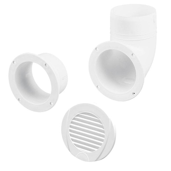 Ventilation Shaft 102 mm Grille Cover, White | 4Boats