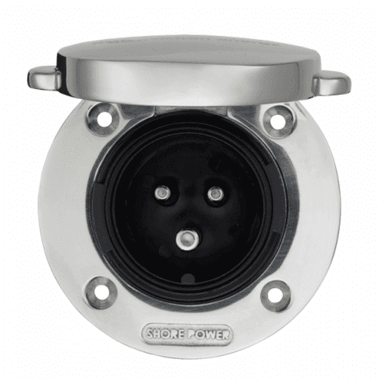 VICTRON ENERGY 16A 250VAC Stainless Steel Power Inlet (2P/3W) | 4Boats