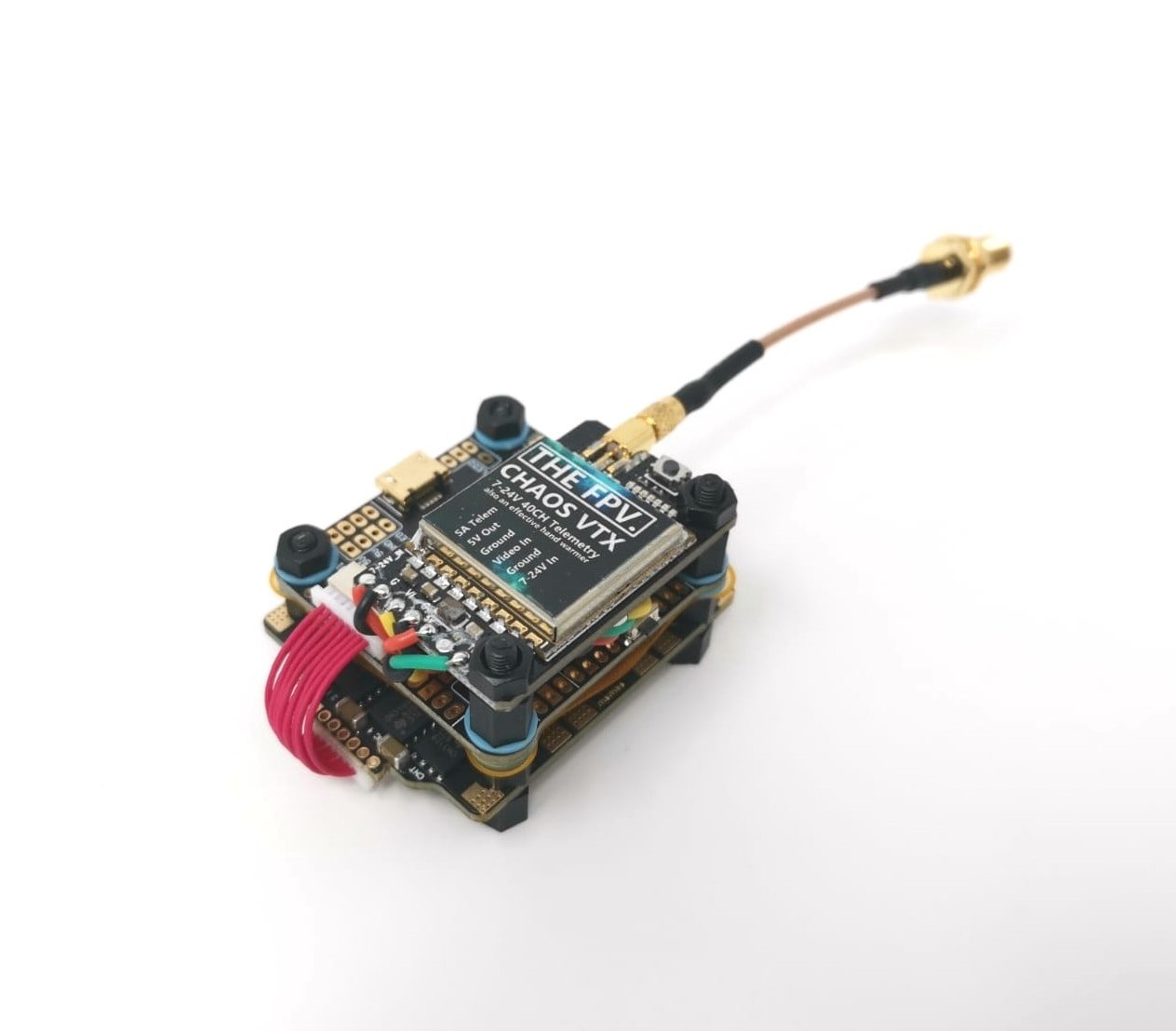TheFPV Chaos VTX V2 Video Transmitter (25-1200mW, 2-6S, VTX Telemetry / Control, MMCX/SMA)