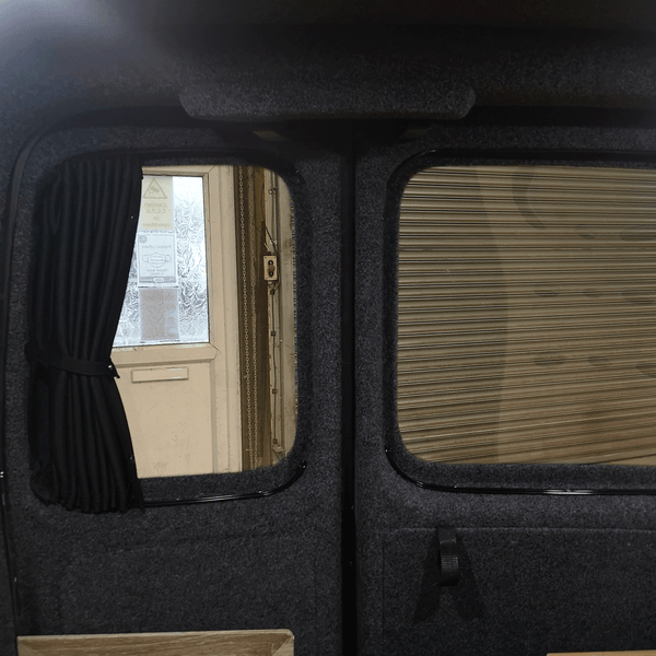 For VW Caddy Van Conversion Premium Window Curtains - Black/Black - CREATE YOUR OWN BUNDLE! Van-X