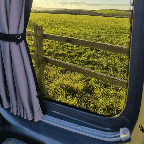 For VW Caddy Premium 1 x Barndoor Window Curtains Van-X