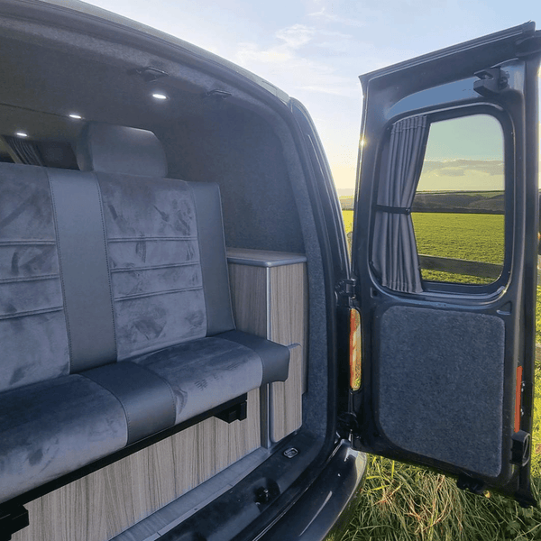 For VW Caddy Premium 1 x Barndoor Window Curtains Van-X