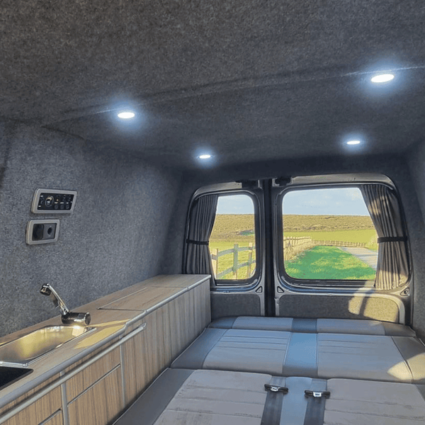 For VW Caddy Premium 1 x Barndoor Window Curtains Van-X