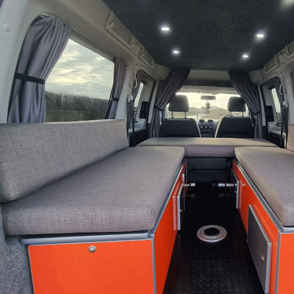 For Fiat Scudo Premium Window Curtains - Black/Grey - CREATE YOUR OWN BUNDLE! | Van-X