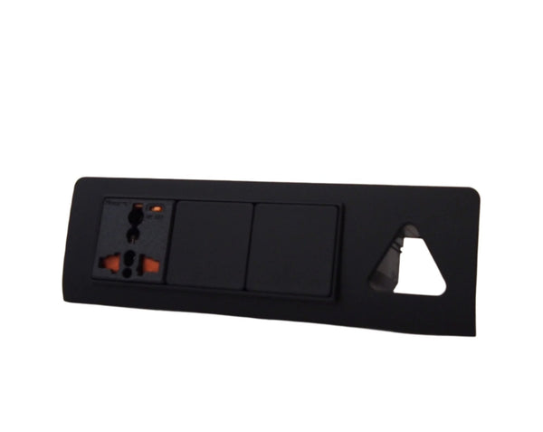 For VW T5 & T5.1 Transporter Matte Black Hazard Warning Light Switch Unit - Painted & Ready to Fit