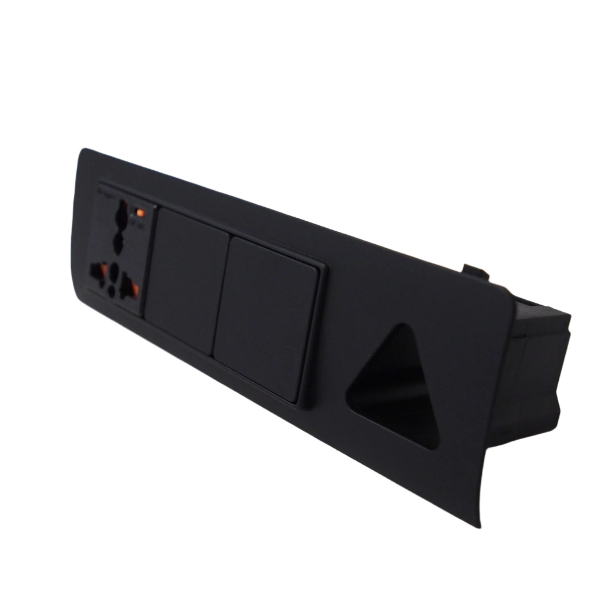 For VW T5 & T5.1 Transporter Matte Black Hazard Warning Light Switch Unit - Painted & Ready to Fit