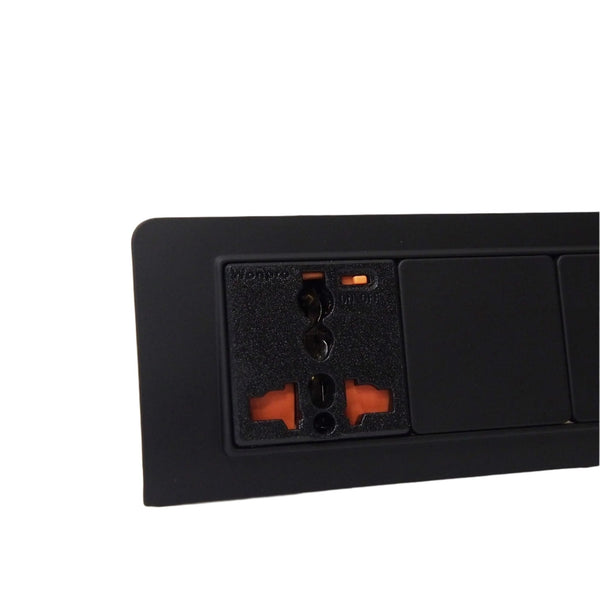 For VW T5 & T5.1 Transporter Matte Black Hazard Warning Light Switch Unit - Painted & Ready to Fit