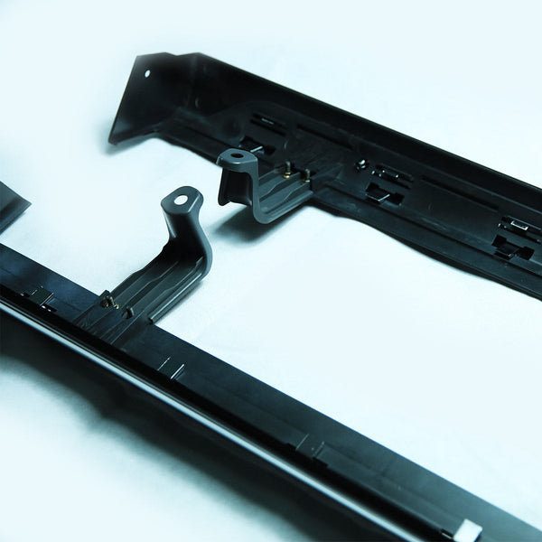 For VW T6 SWB Side Skirts Deep Black Plastic Painted and Ready to Fit (B-Grade)