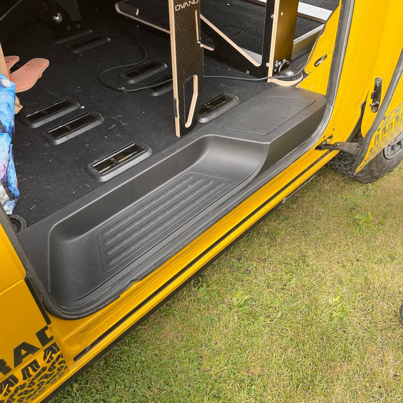 For VW T6 Transporter Side Loading Door Step V3 17mm Extra Deep with Storage Compartment (B-Grade)