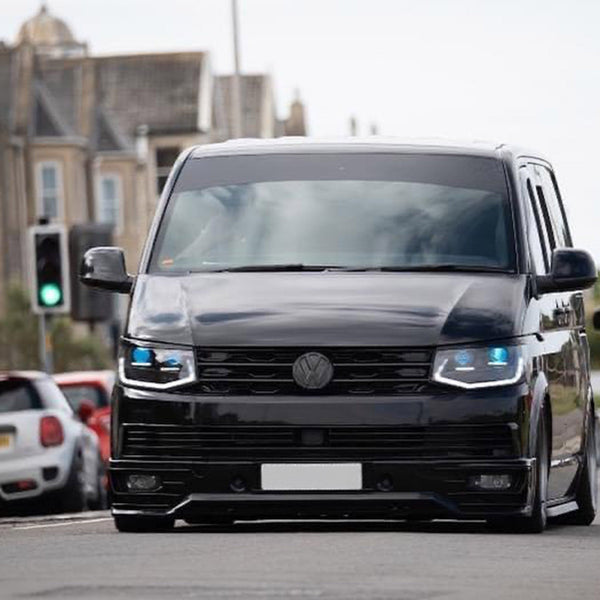 For VW T6 Front Grille R-Line (2 in 1) Badged/Badgeless - Gloss Black