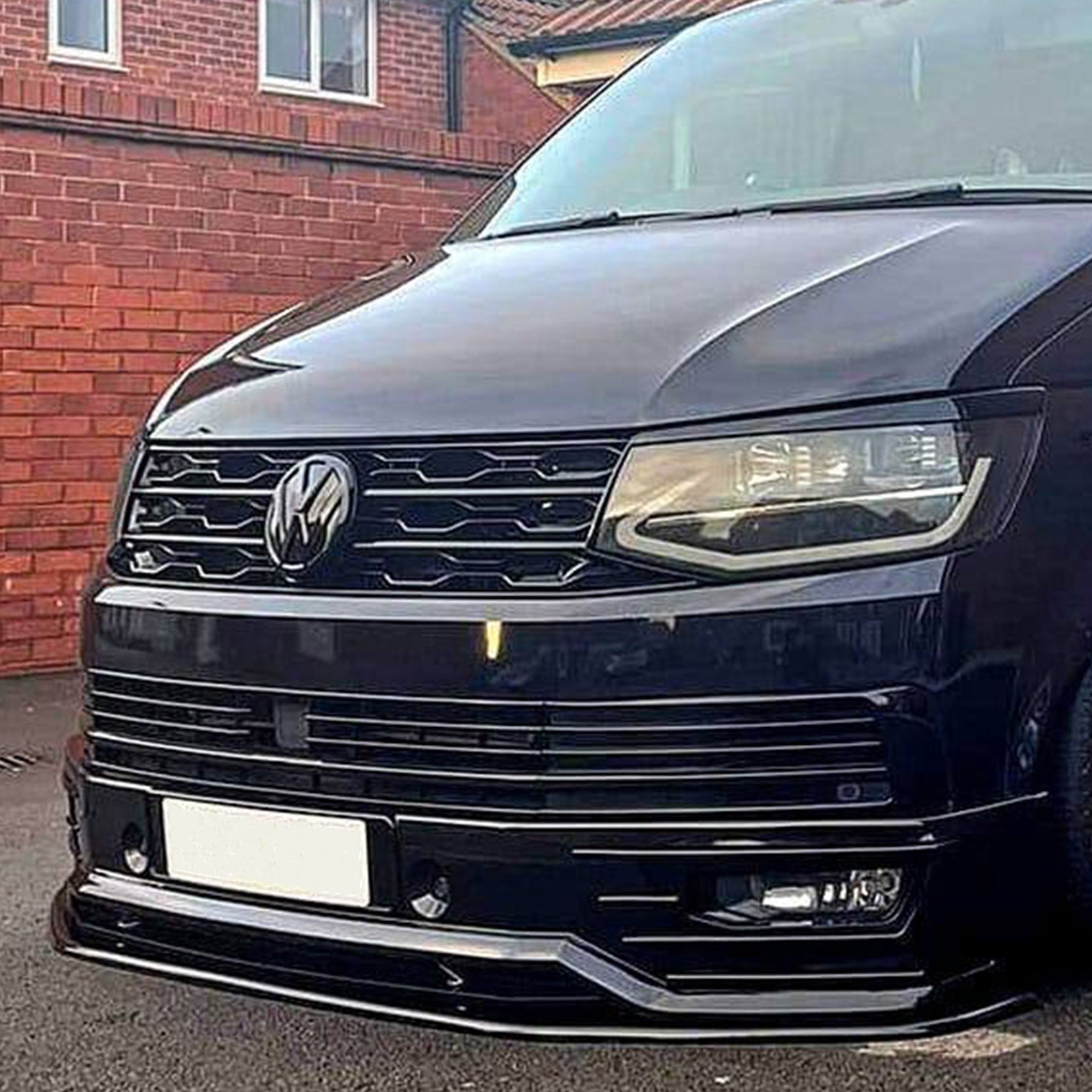 For VW T6 Front Grille R-Line (2 in 1) Badged/Badgeless - Gloss Black
