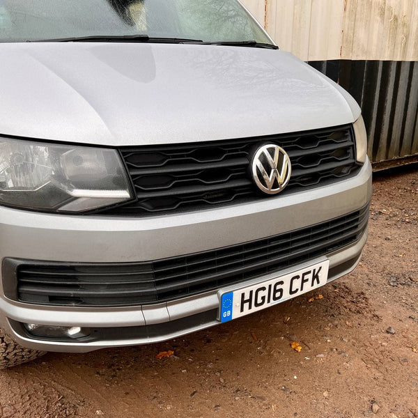 For VW T6 Front Grille R-Line Badgeless - Matte Black