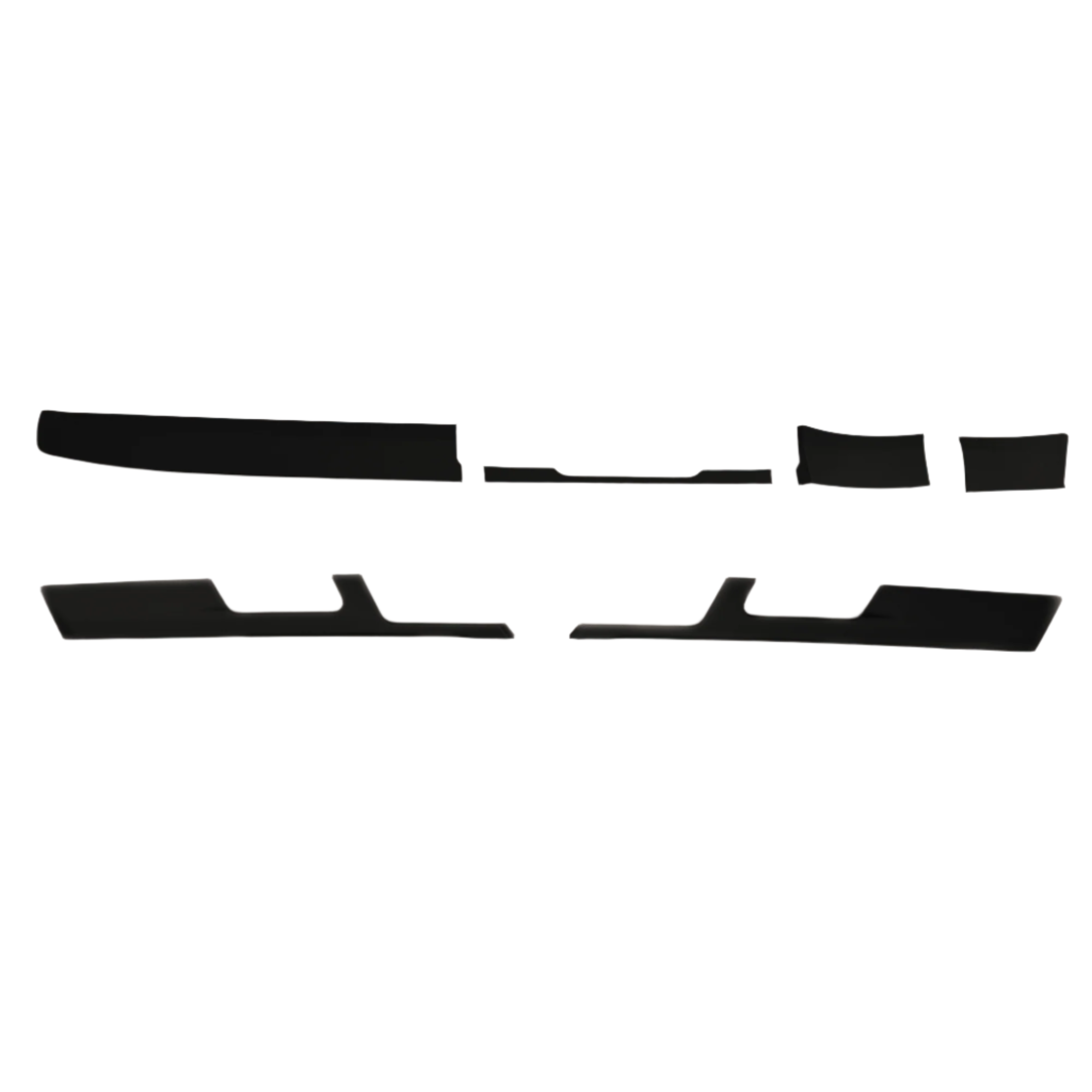 For VW Transporter T6 Lower Dash Styling Trims Comfort Dash Matte Black Painted and Ready to Fit (Set of 6)