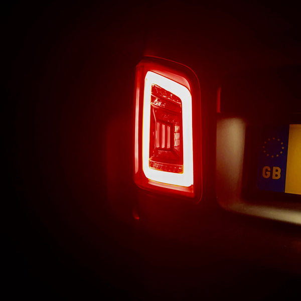 For VW T5.1 Transporter MK3.1 Van Barndoor LED Rear Lights Clear Ideal LED Full Frame Led Light- Bar