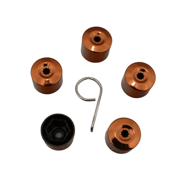 Bronze 17mm Wheel Nut Covers – Set of 20 Protective Bolt Caps for Car Wheels