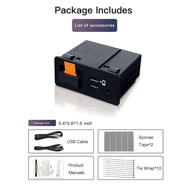 Wired/Wireless CarPlay Android Auto Adapter USB HUB for Mazda