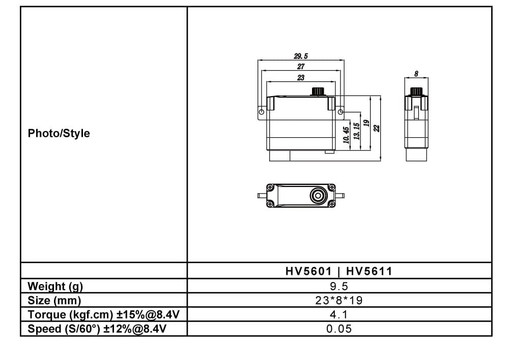 FrSky Xact W5651H WING HV 8.4V Servo