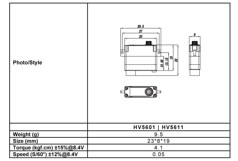 FrSky Xact W5651H WING HV 8.4V Servo