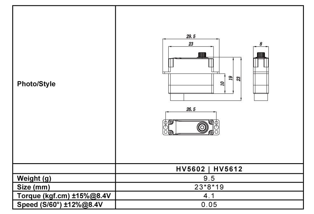 FrSky Xact HV5612 WING HV 8.4V Servo