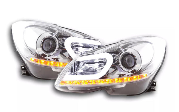 FK LED DRL Lightbar HEADLIGHTS Mercedes C-Class W204 204 11-14 inc Servo AMG LHD