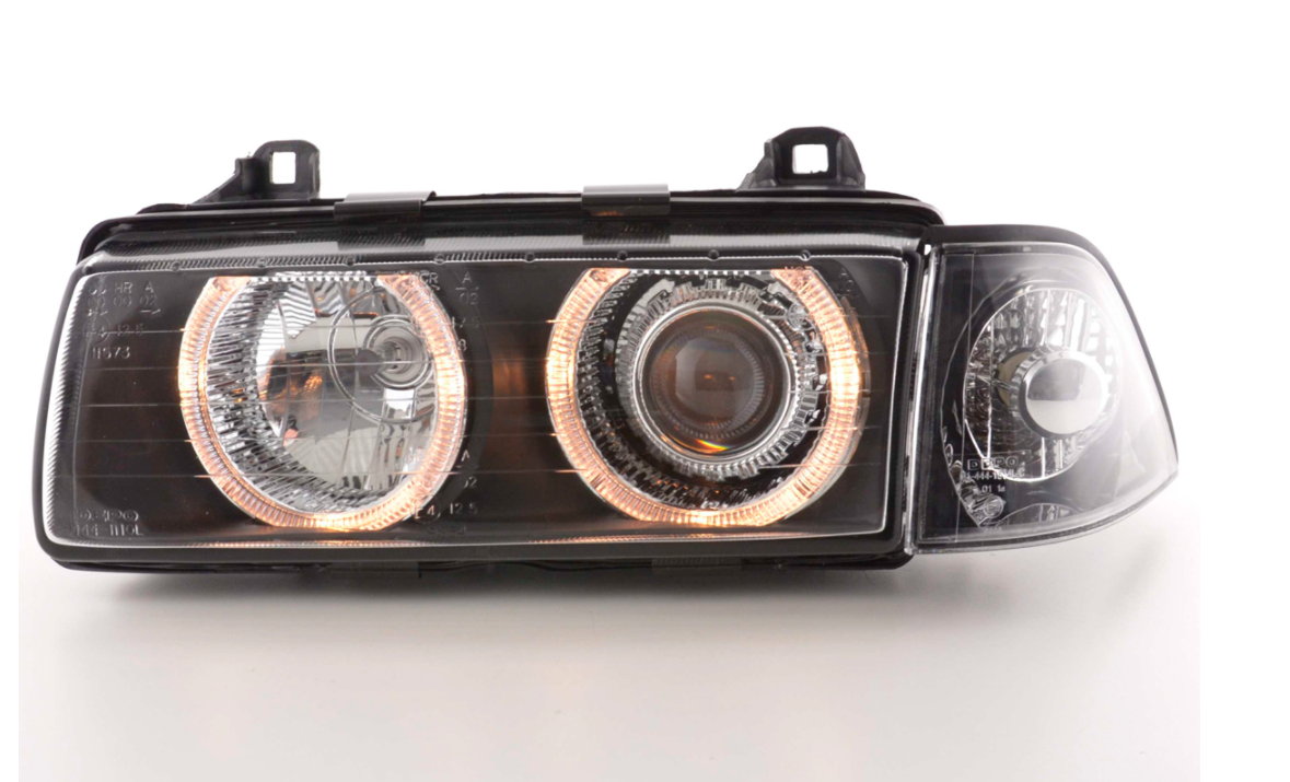 FK LED Headlights Angel Eyes Halo BMW 3 series E36 Coupe Cabrio 92-98 RHD / LHD