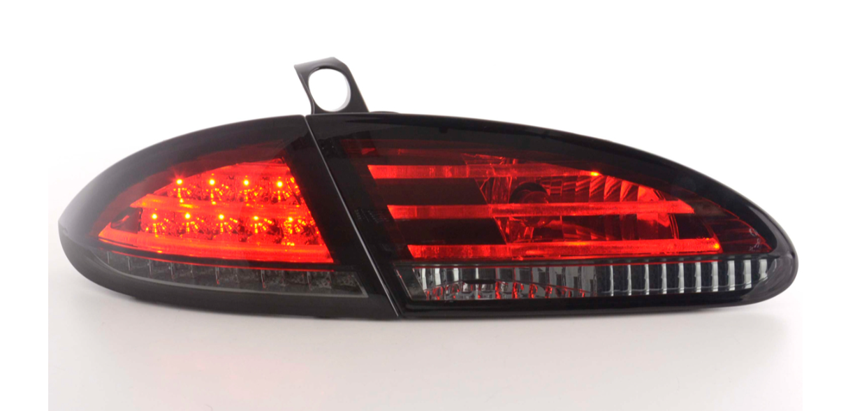 FK Pair LED Rear Lights Lightbar Seat Leon 2 MK2 1P BJ 05-09 Lightbar Black LHD