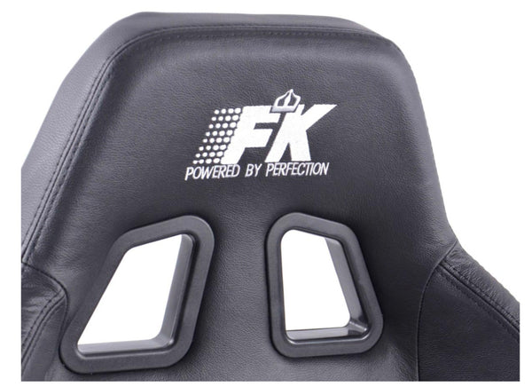 FK Pair Universal Reclining Bucket Sports Seats Black REAL LEATHER Class Edition