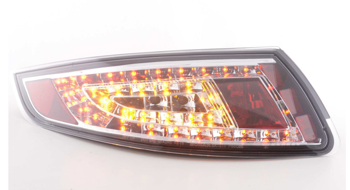 FK Pair LED DRL Lightbar Rear Lights Porsche 911 Tail 997 05-09 clear chrome LHD