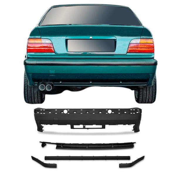 JOM BMW 3er 3-series E36 Rear Bumper Polyp Unpainted 90-98 M3 M Sport Style