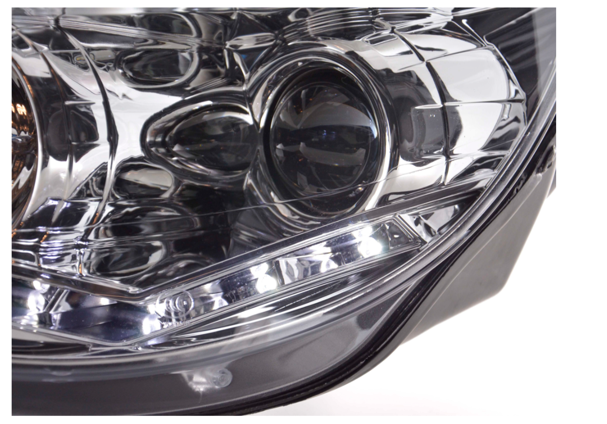 FK Par LED DRL Faros Proyectores VW Tiguan 5N 07-11 Cromo LHD