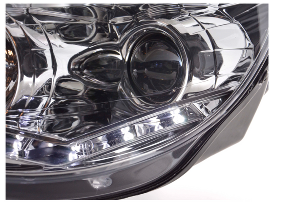 FK Par LED DRL Faros Projektoren VW Tiguan 5N 07-11 Cromo LHD