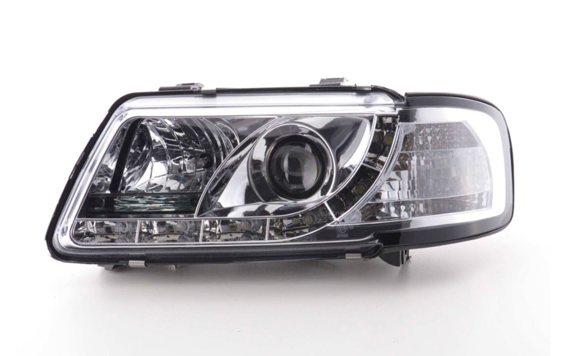 FK LED DRL Headlights Halo Lightbar Audi 8L 96-00 chrome S3 LHD